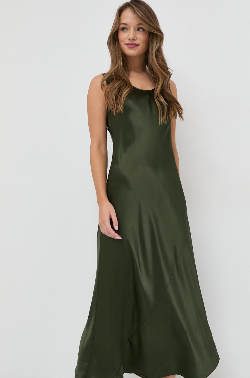 Max mara leisure rochie ares culoarea verde, maxi, drept