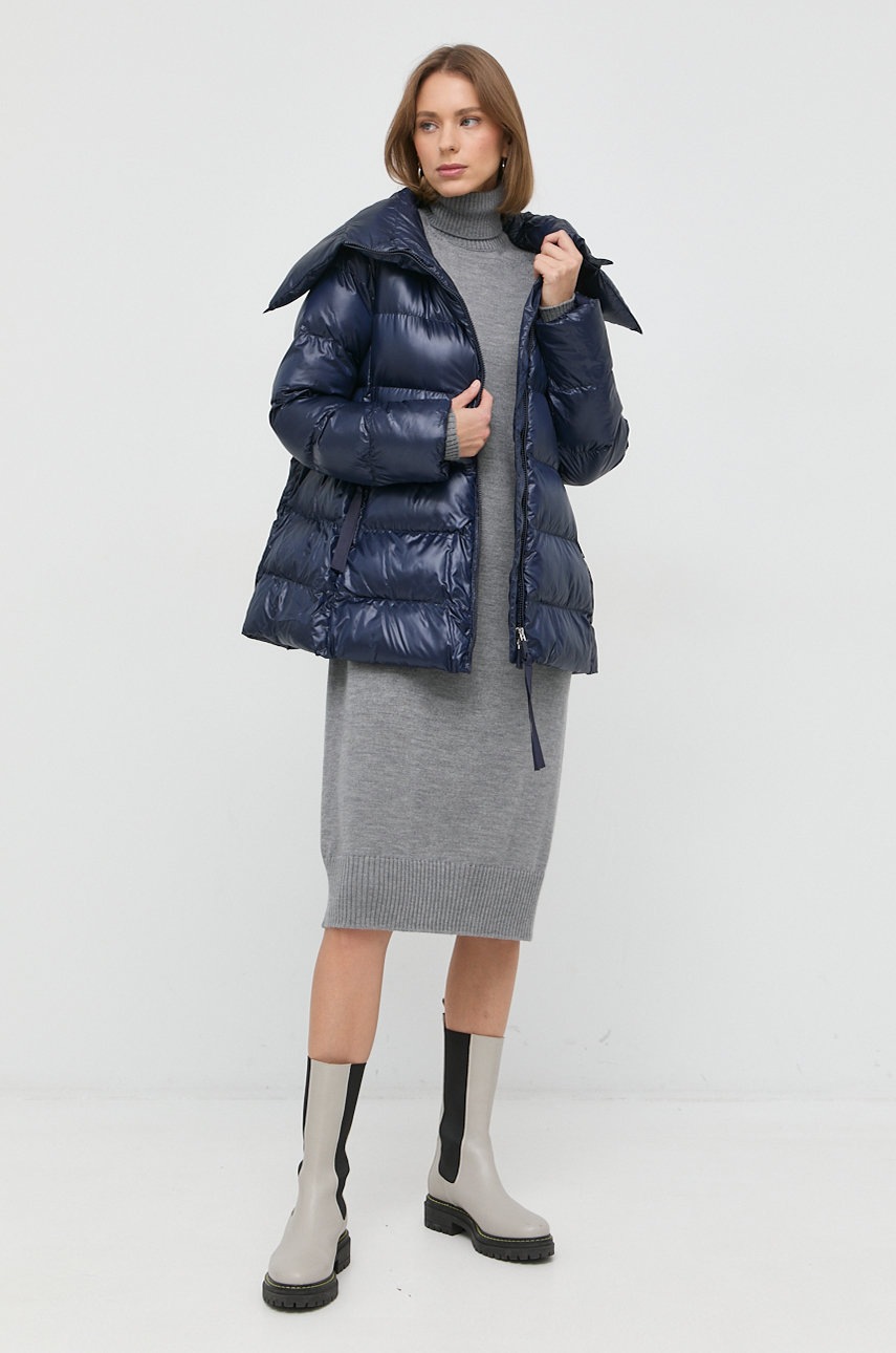 

Шерстяное платье Max Mara Leisure цвет серый mini прямая
