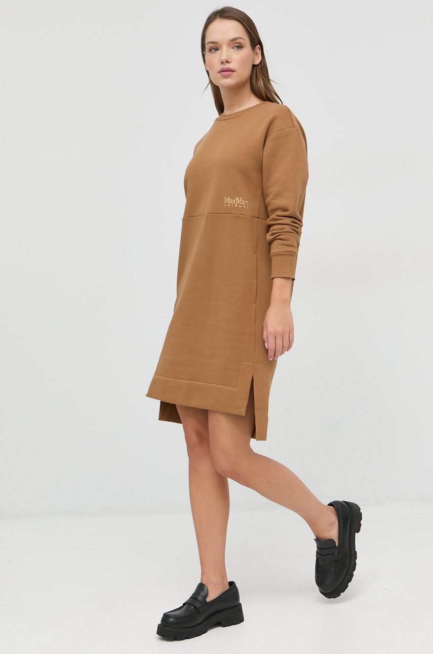 

Сукня Max Mara Leisure колір коричневий mini пряма