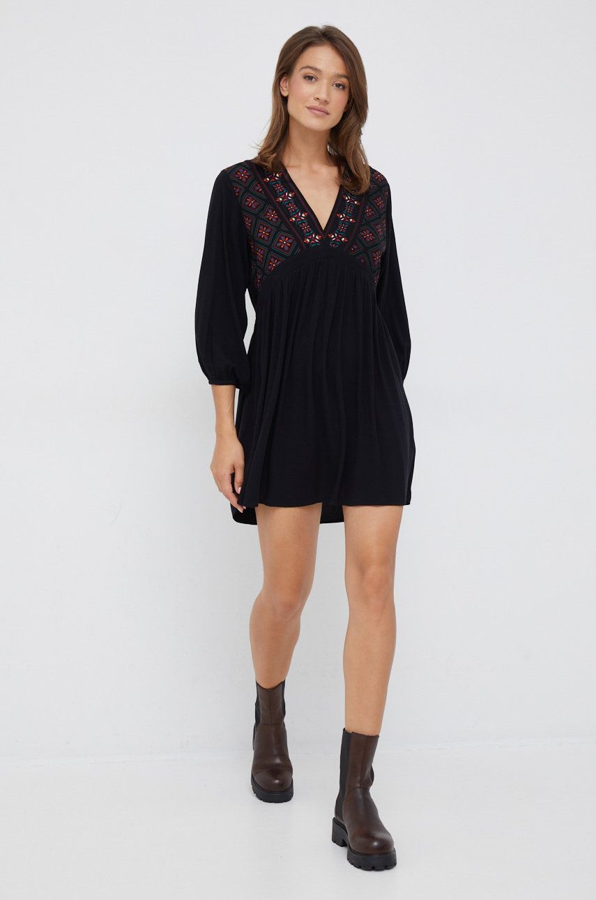 Сукня Desigual колір чорний mini oversize