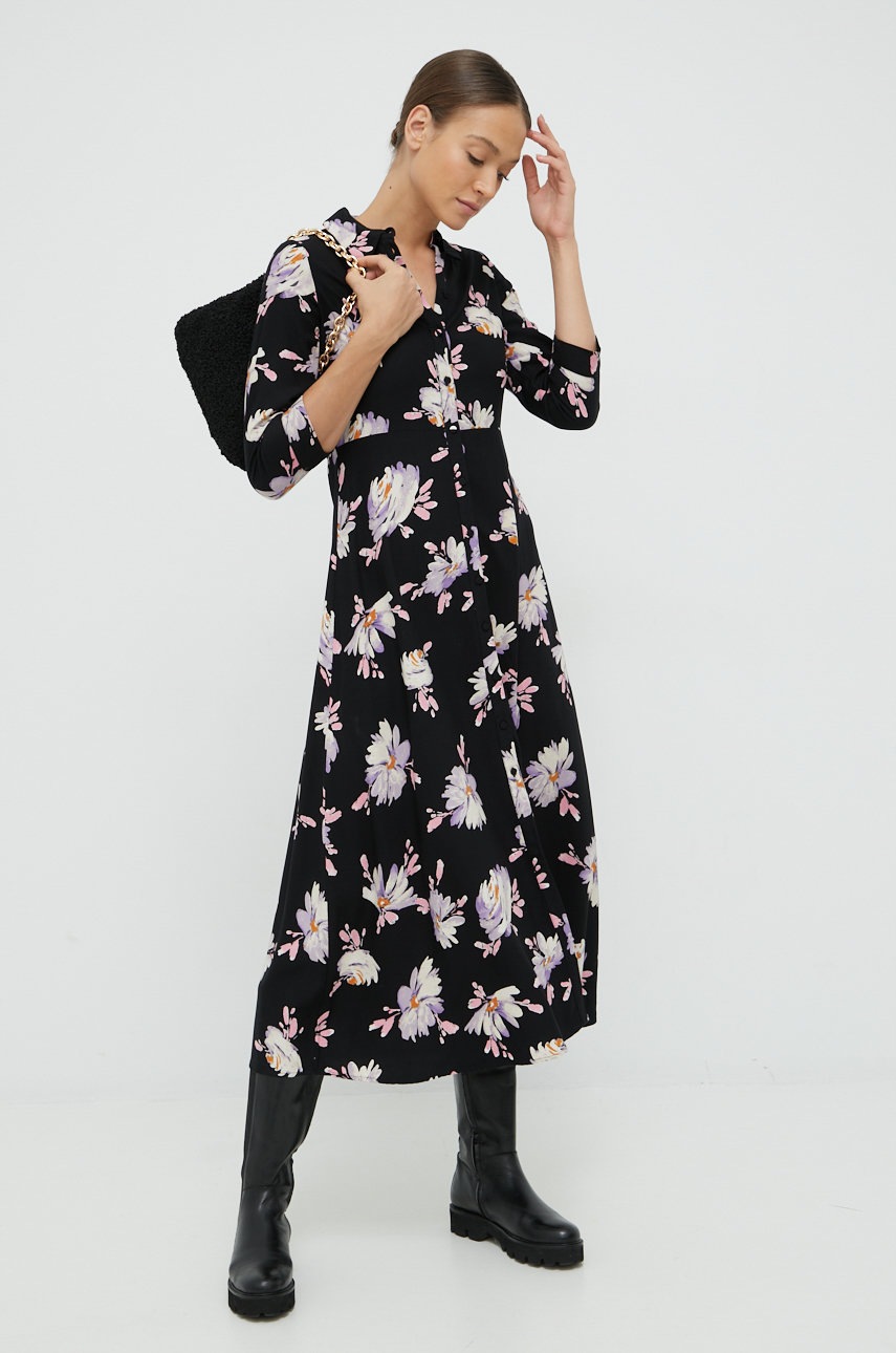 

Платье Vero Moda цвет чёрный maxi расклешённая