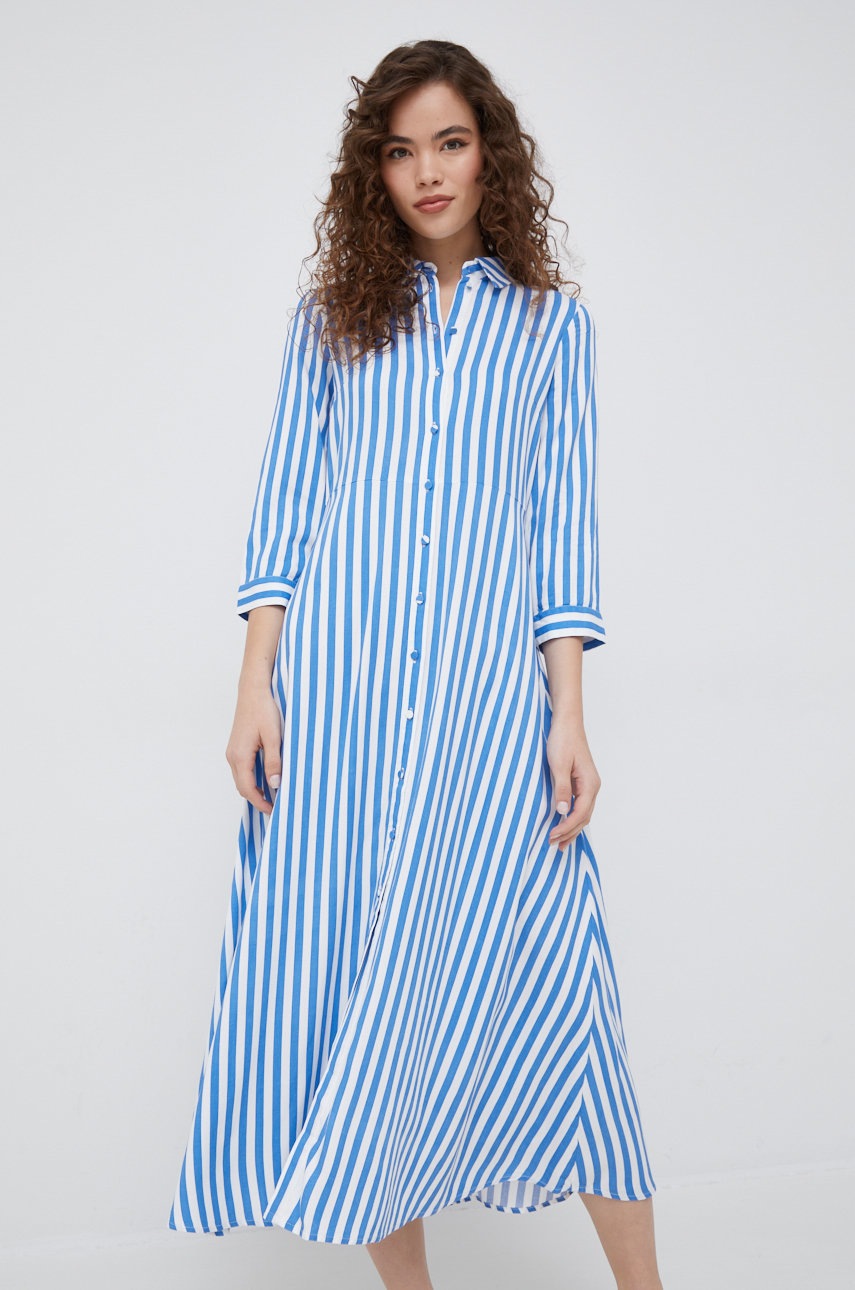 

Рокля Vero Moda дълъг модел разкроен модел, Син