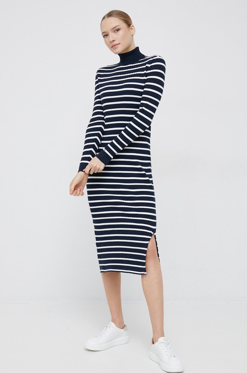 

Платье Tommy Hilfiger цвет синий midi облегающая