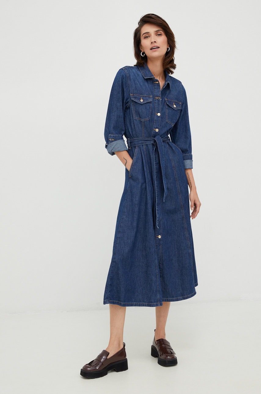 

Джинсова сукня Tommy Hilfiger midi розкльошена