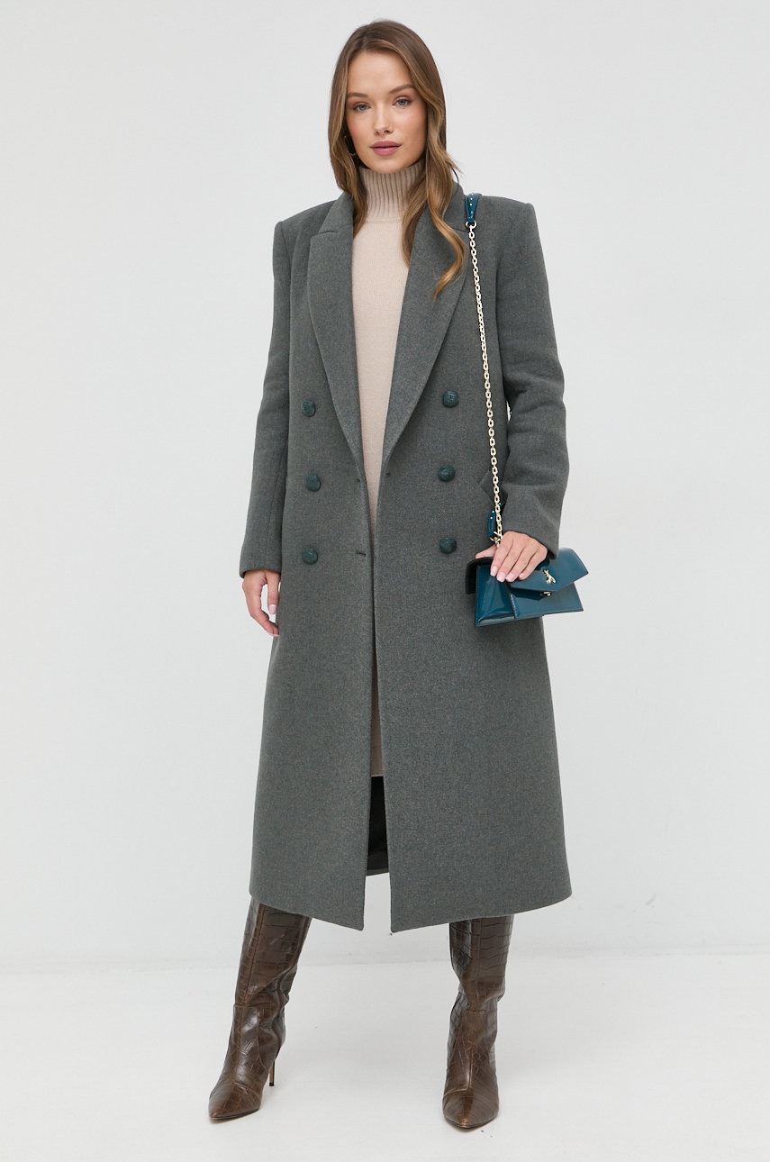 

Вовняна сукня Weekend Max Mara колір бежевий mini oversize