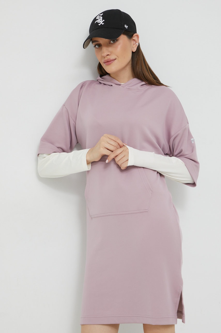 Fila Rochie Culoarea Roz, Midi, Oversize