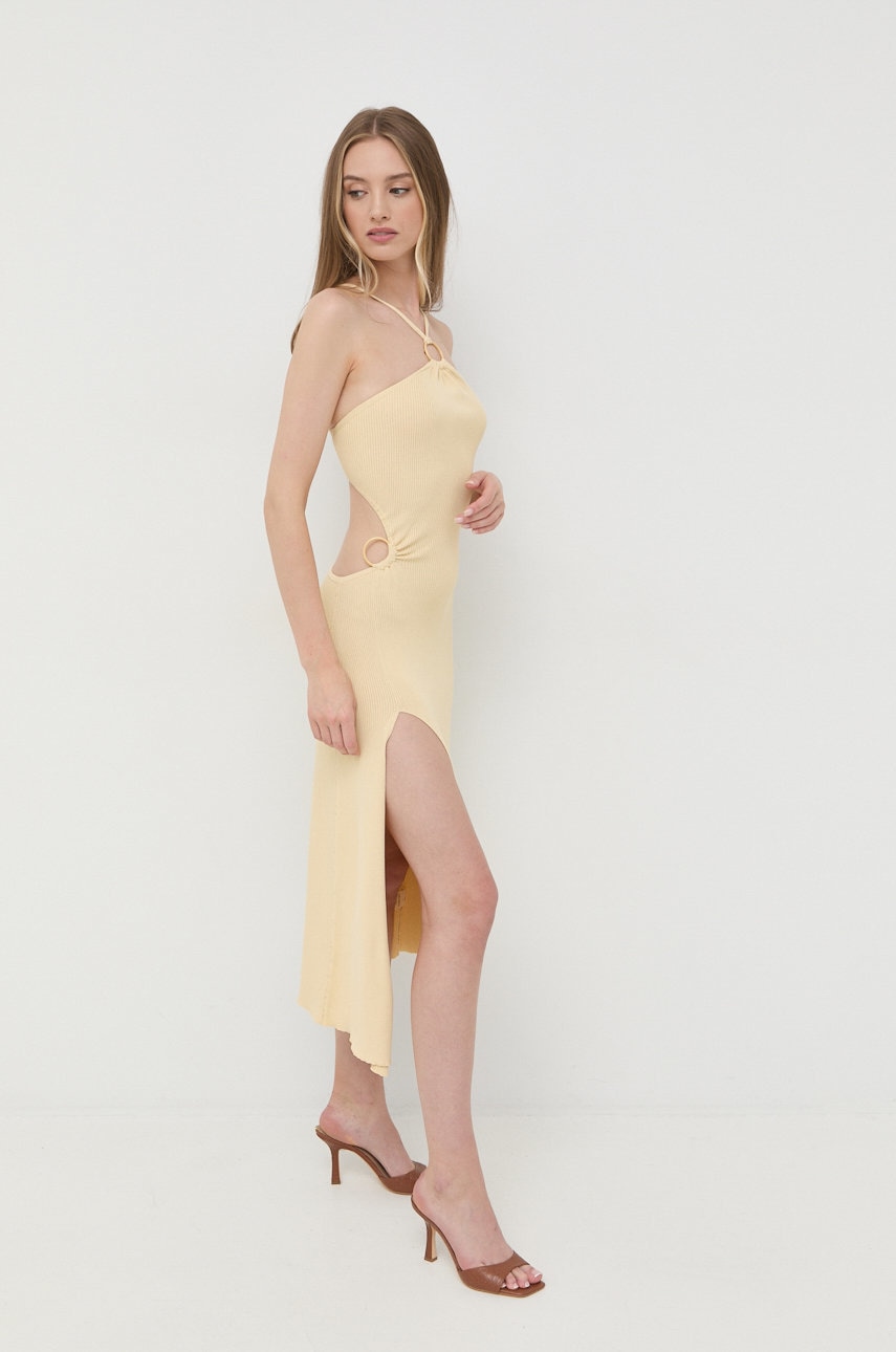 E-shop Šaty For Love & Lemons béžová barva, maxi