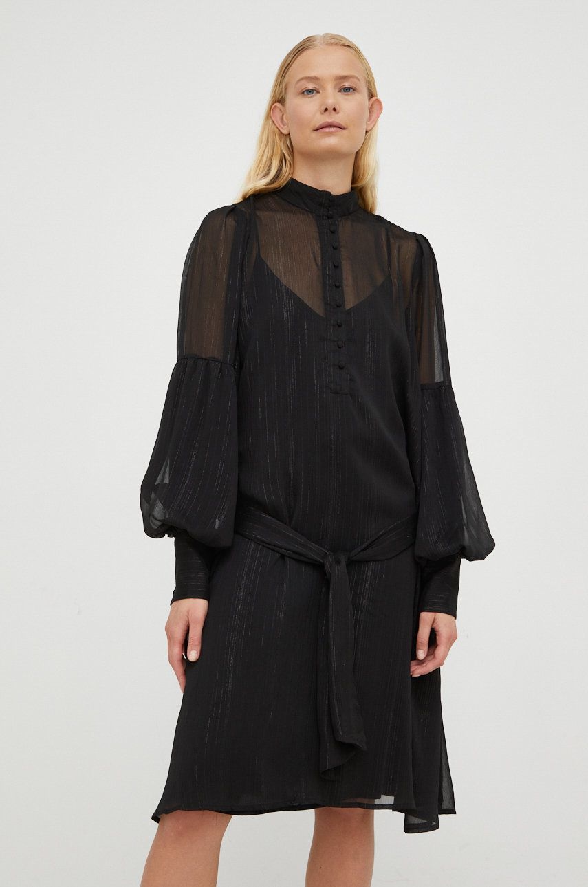 Bruuns Bazaar rochie culoarea negru, mini, drept answear.ro