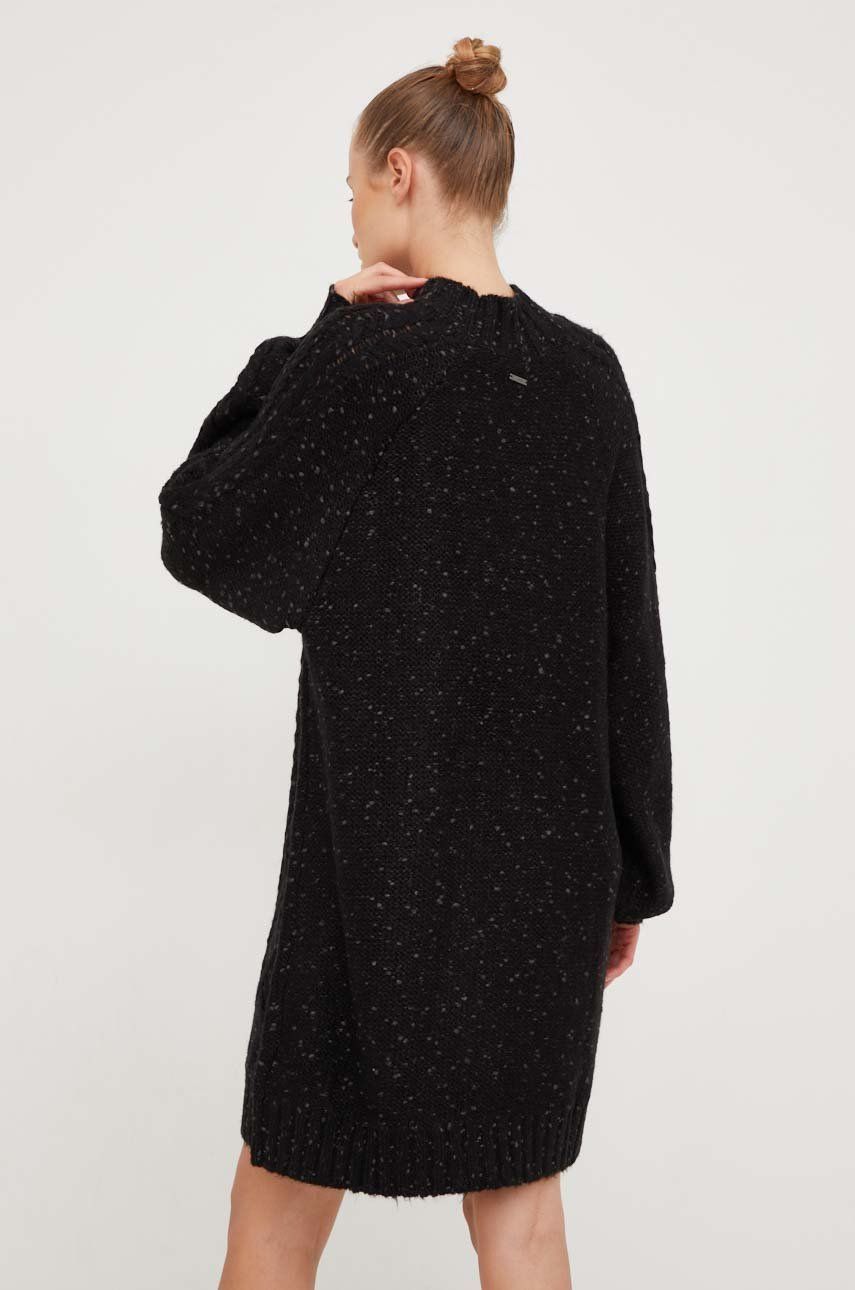 Сукня Billabong колір чорний mini oversize
