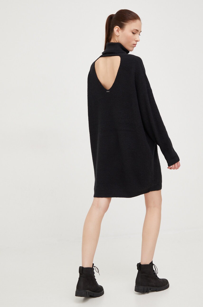 Billabong rochie culoarea negru, mini, oversize