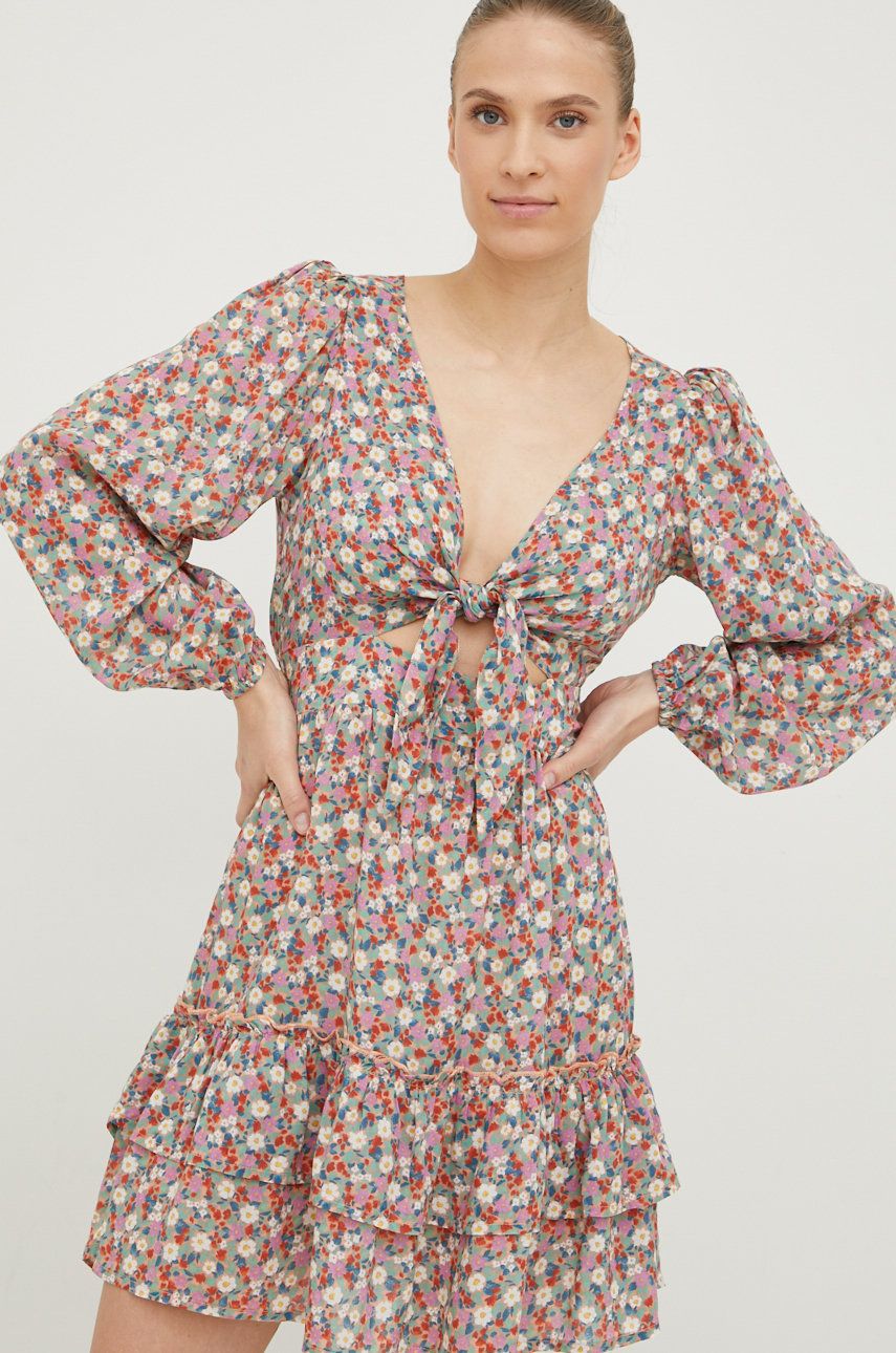 Šaty Billabong mini - vícebarevná -  100% Viskóza