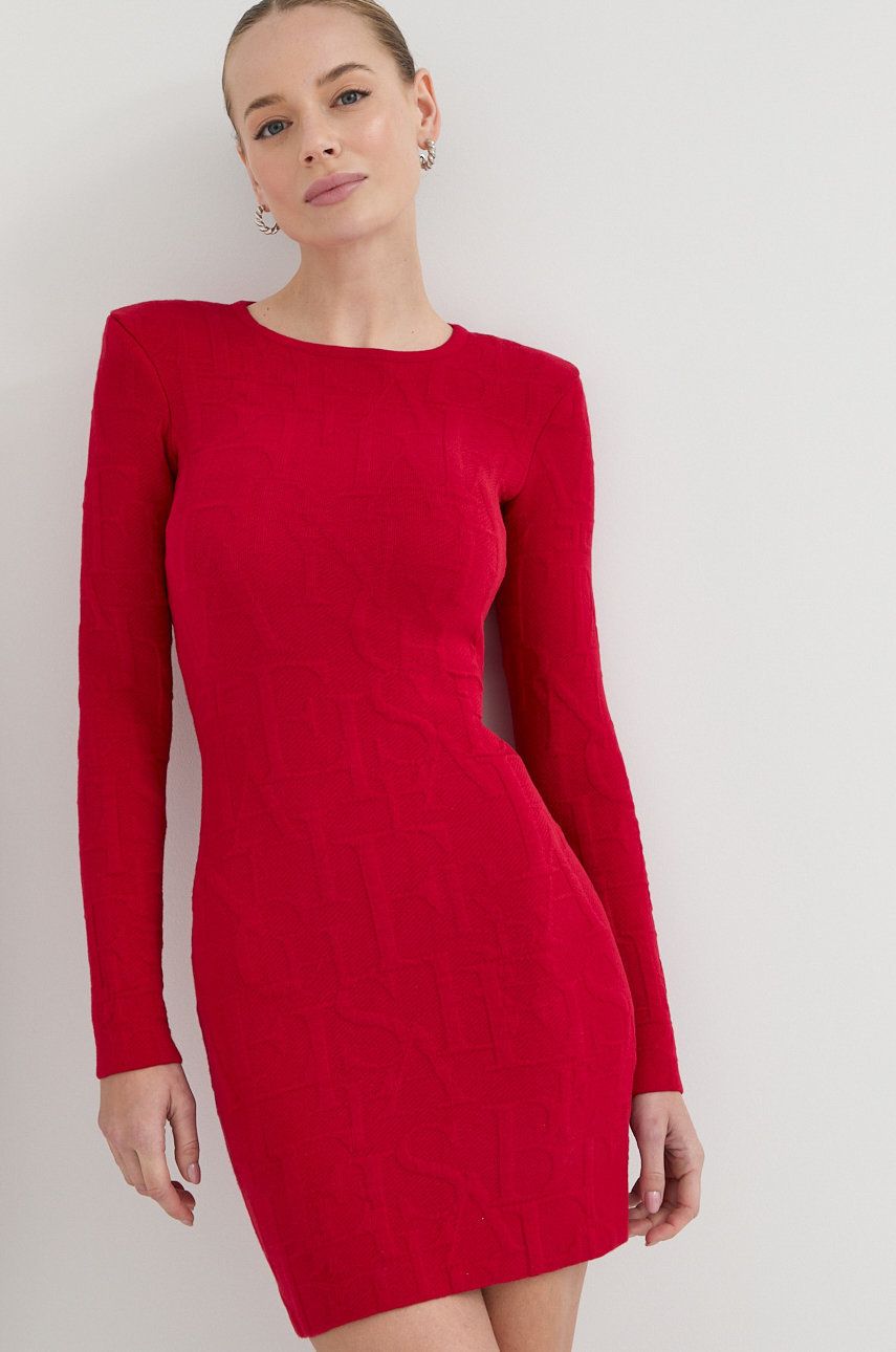 Elisabetta Franchi rochie culoarea rosu, mini, mulata answear.ro imagine noua gjx.ro