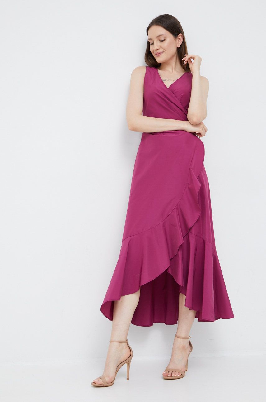 Pennyblack rochie culoarea violet, maxi, evazati