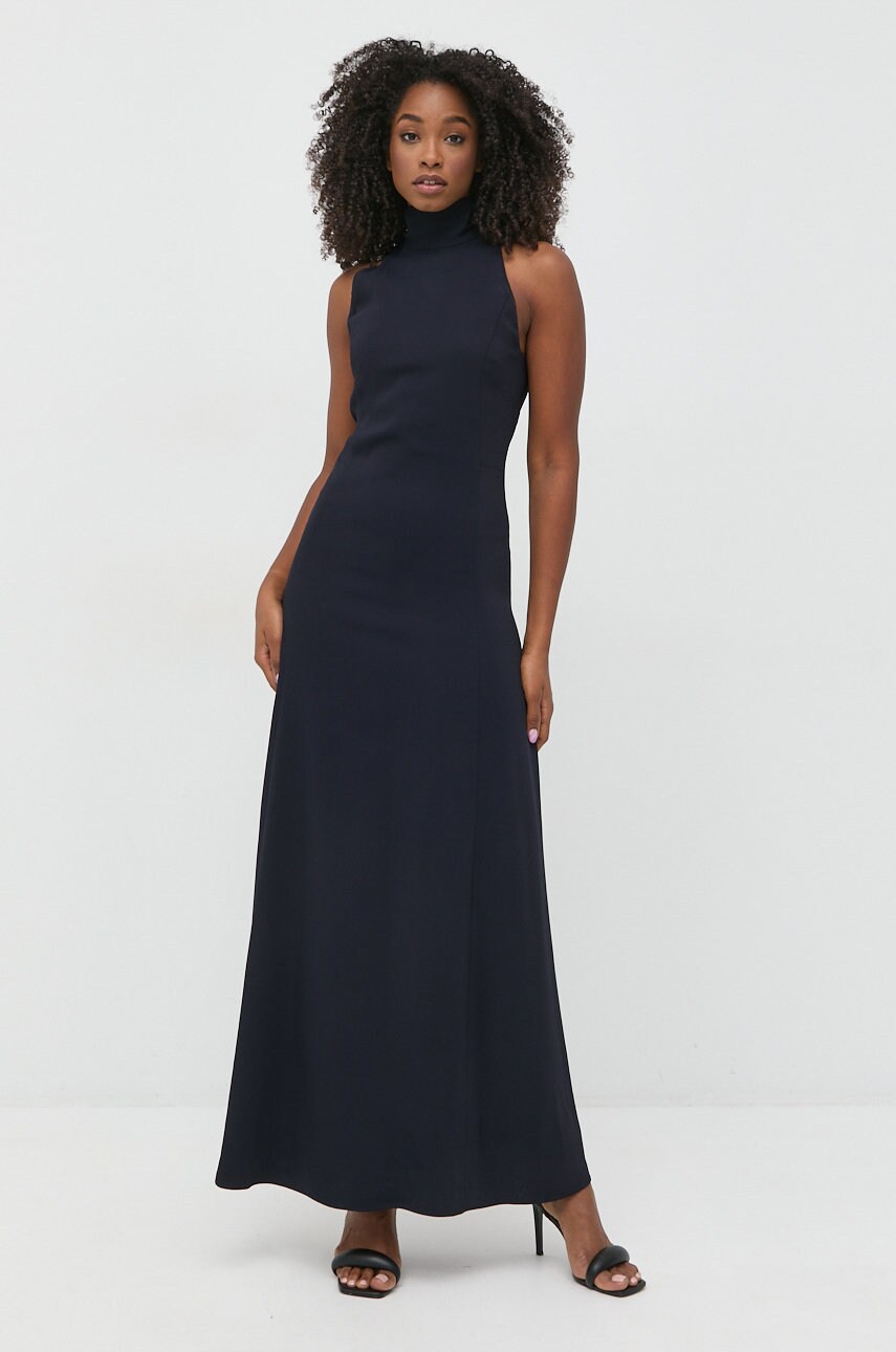Ivy oak rochie culoarea albastru marin, maxi, drept
