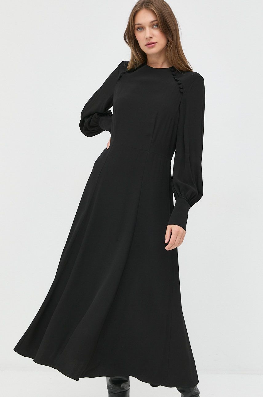 Ivy Oak rochie culoarea negru, maxi, drept answear.ro
