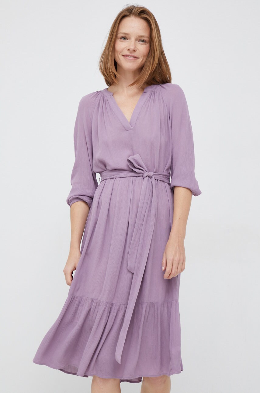 Gap rochie culoarea violet, mini, evazati