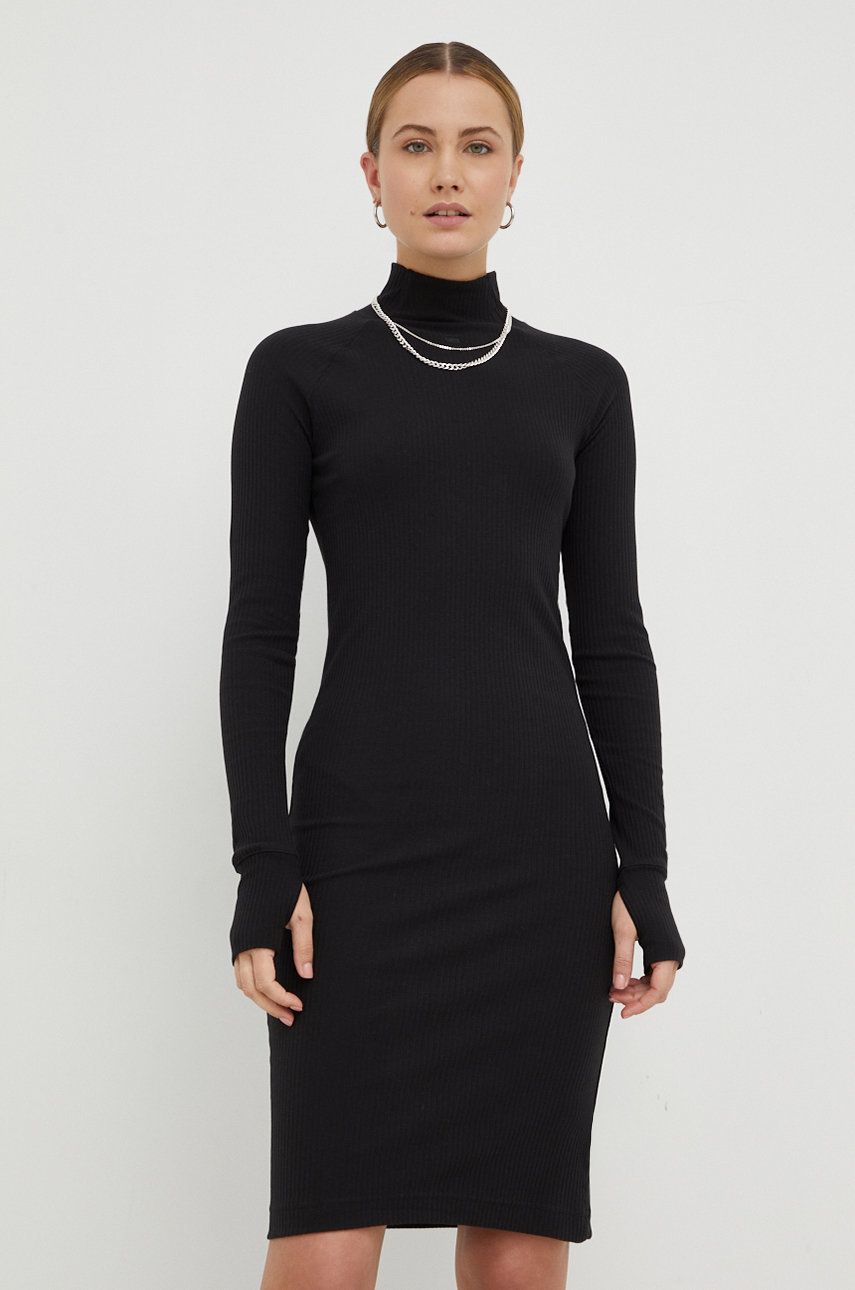 G-Star Raw sukienka kolor czarny mini dopasowana