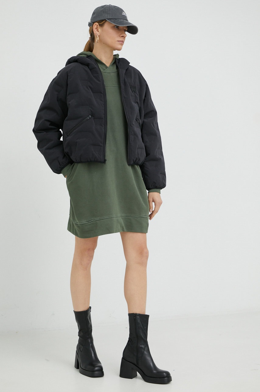 

Бавовняна сукня G-Star Raw колір зелений mini oversize