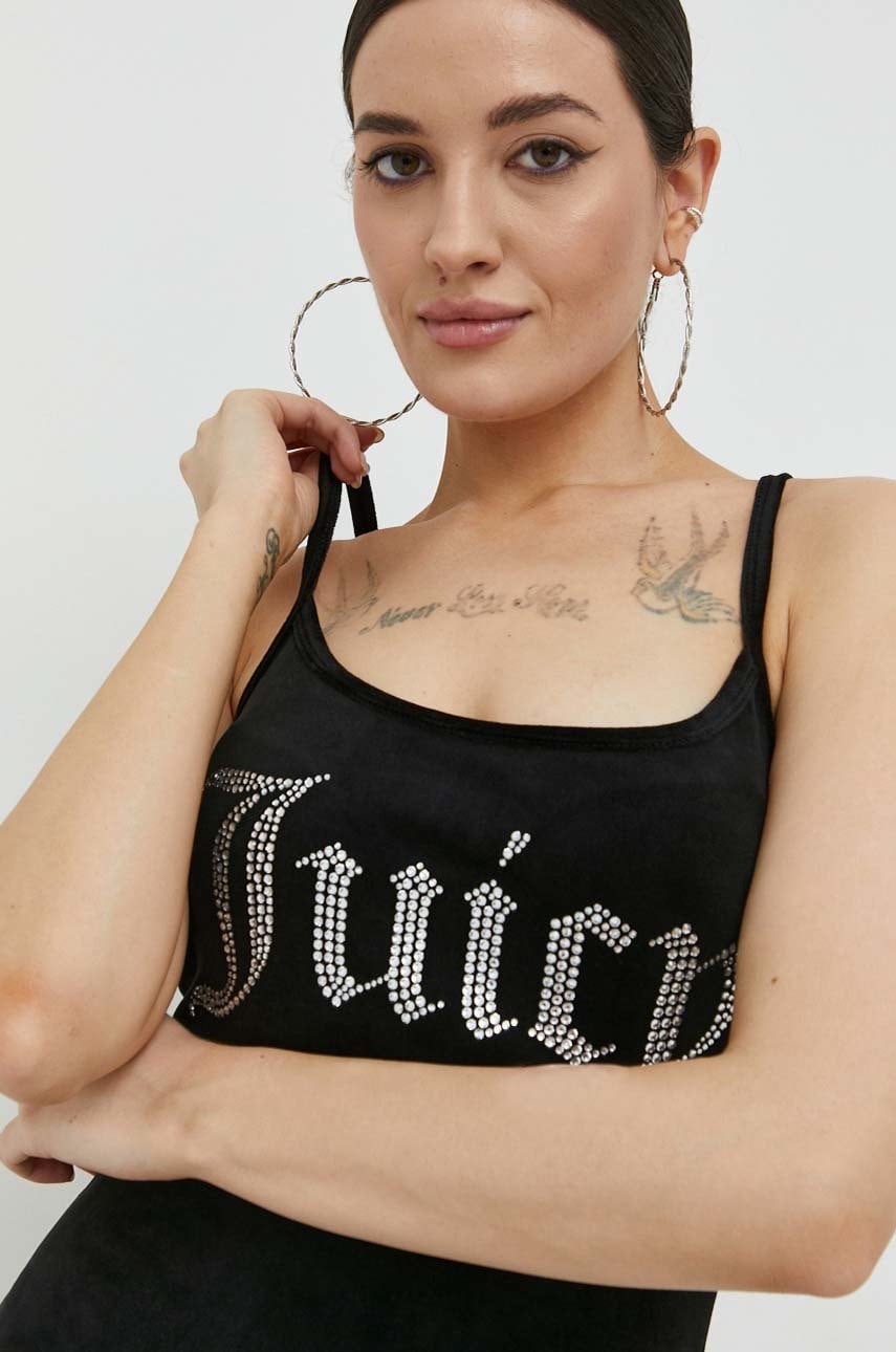 Juicy couture rochie culoarea negru, mini, mulata