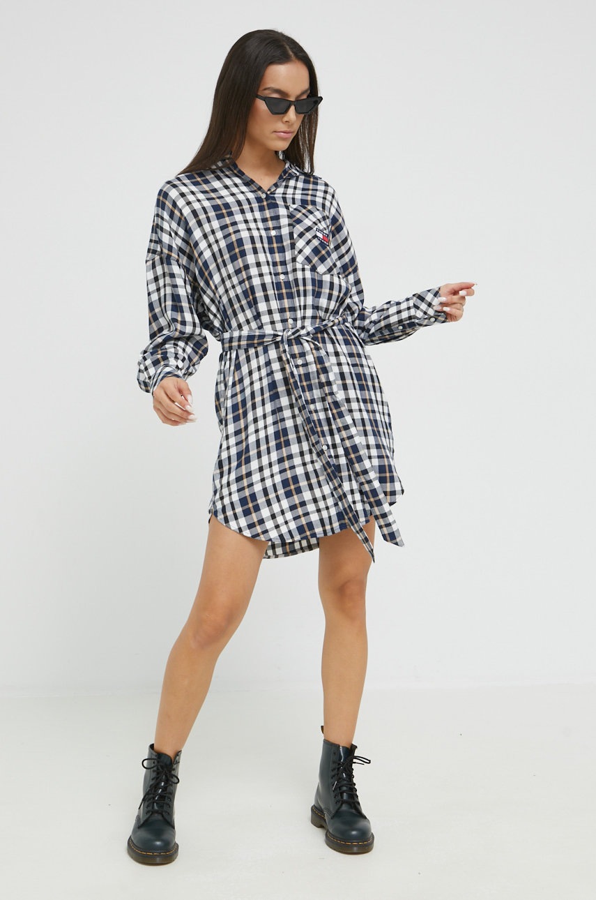 

Сукня Tommy Jeans колір синій mini oversize