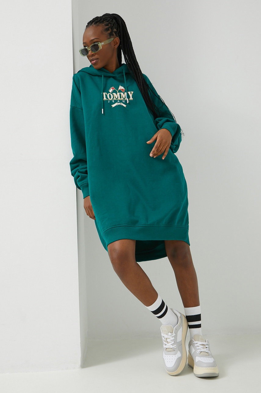 

Платье Tommy Jeans цвет зелёный midi oversize