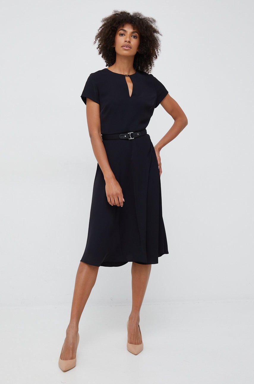 

Платье Lauren Ralph Lauren цвет чёрный mini расклешённая