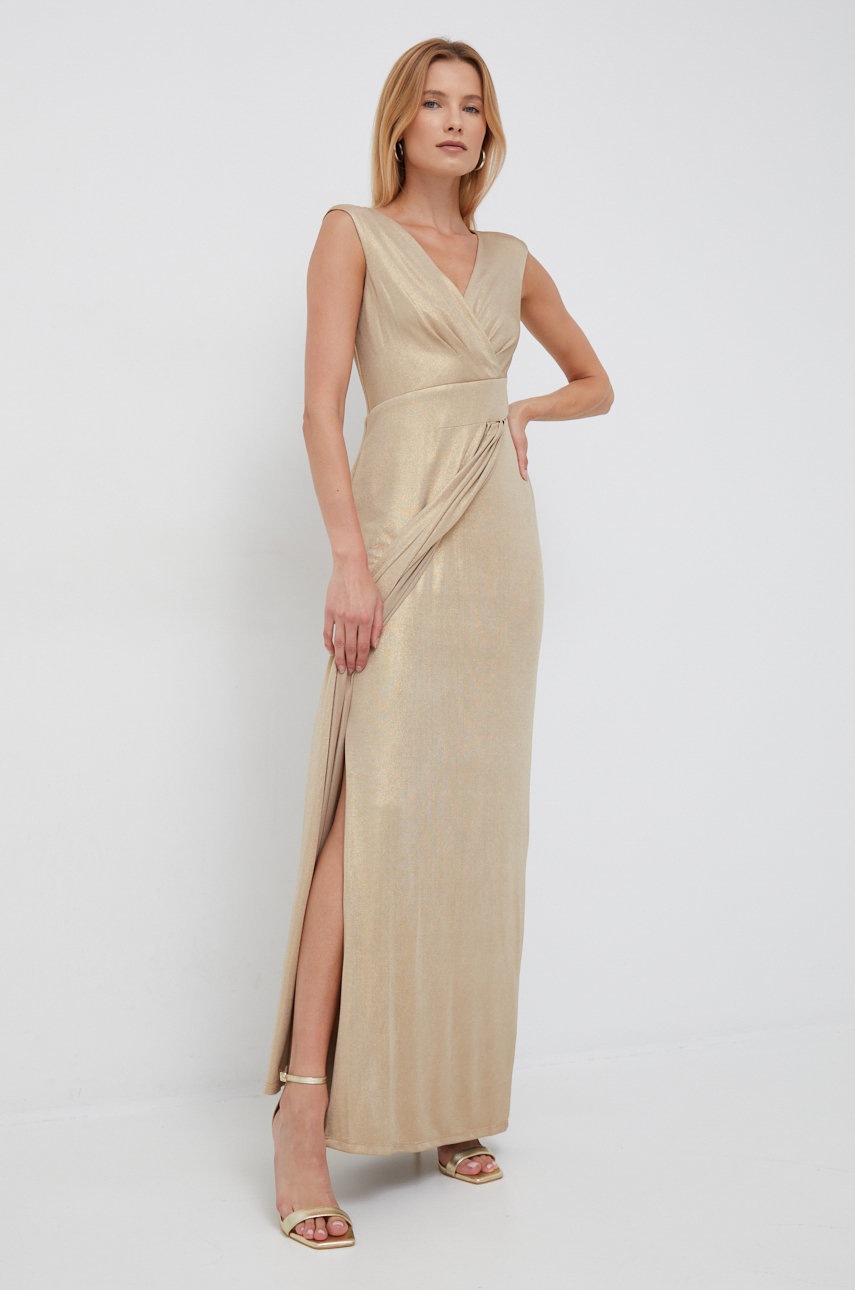 

Платье Lauren Ralph Lauren цвет золотой maxi прямая
