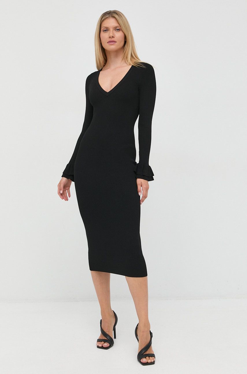 MICHAEL Michael Kors rochie culoarea negru, maxi, mulata 2023 ❤️ Pret Super answear imagine noua 2022