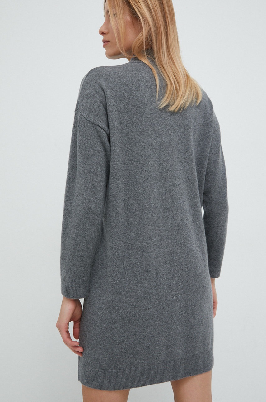 

Вовняна сукня United Colors of Benetton колір сірий mini oversize