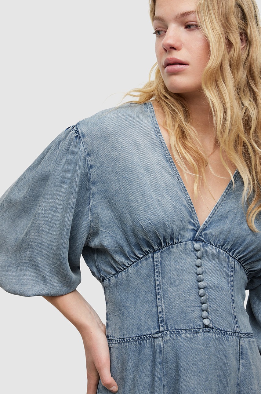 

Джинсова сукня AllSaints mini розкльошена