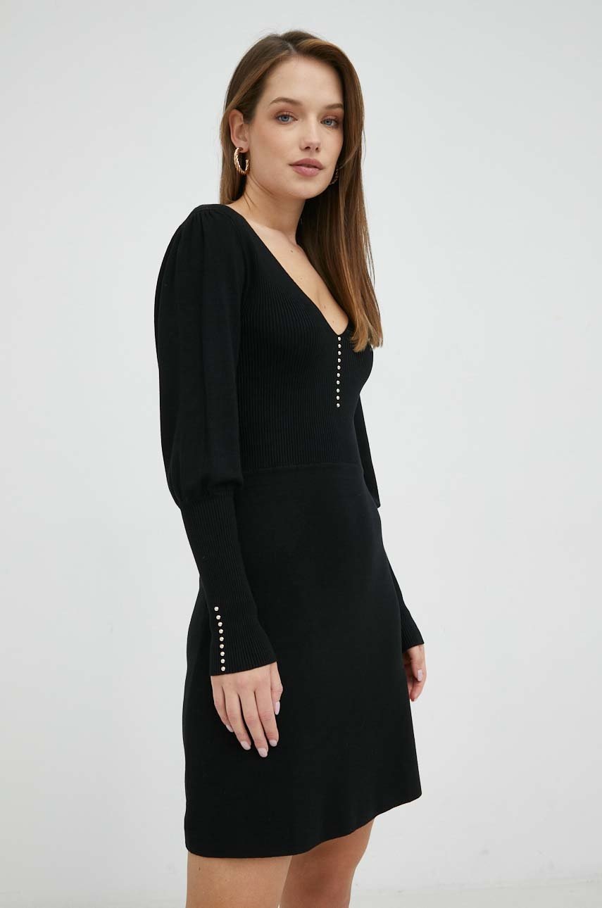 Morgan rochie culoarea negru, mini, mulata