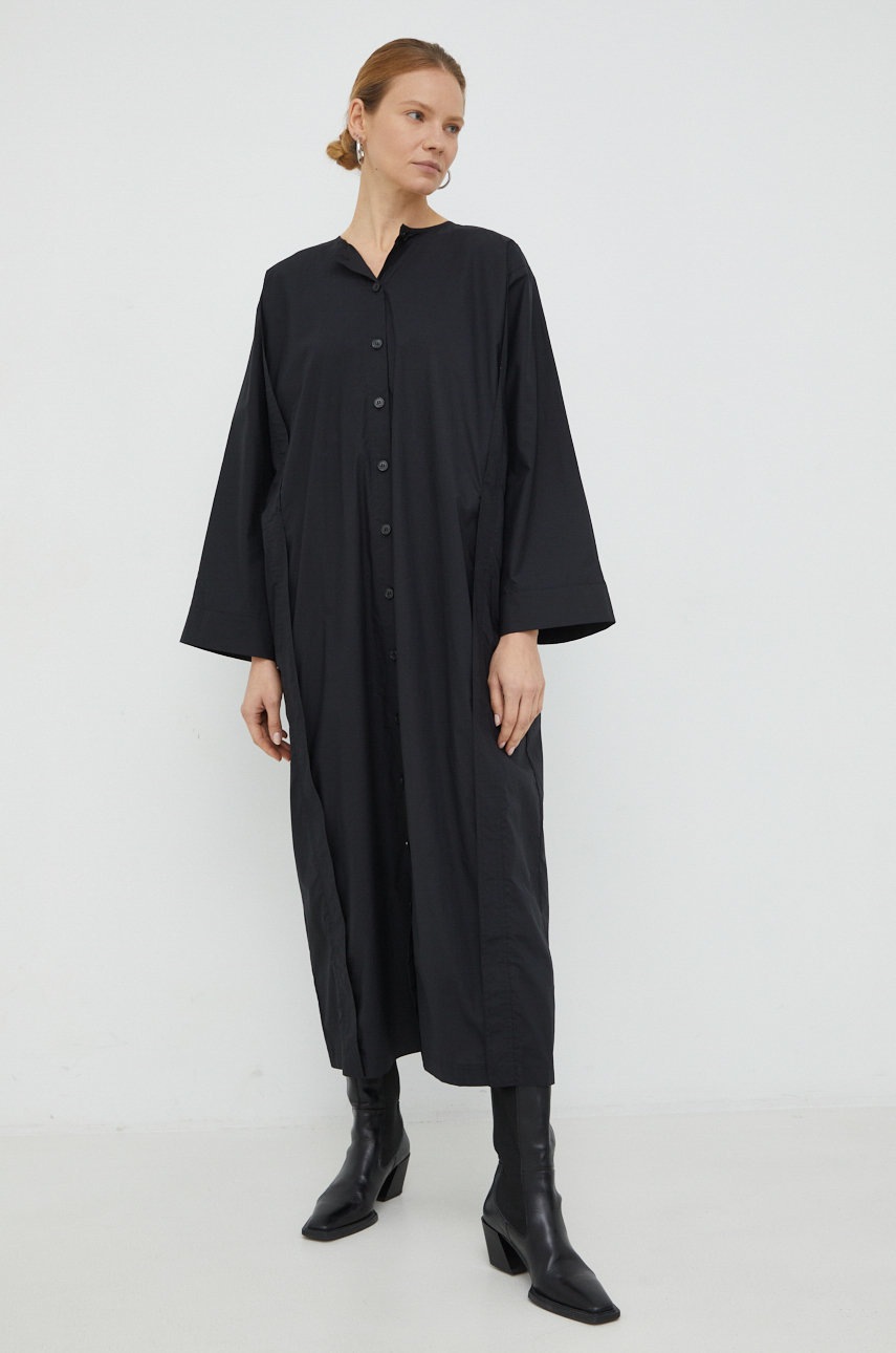 

Хлопковое платье By Malene Birger Annielle цвет чёрный maxi oversize