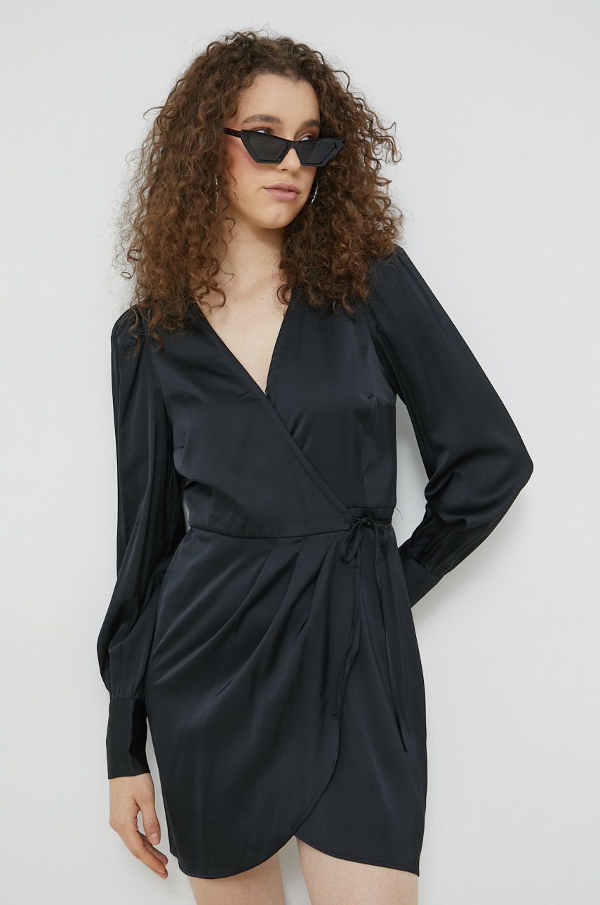 Abercrombie & Fitch rochie culoarea negru, mini, drept