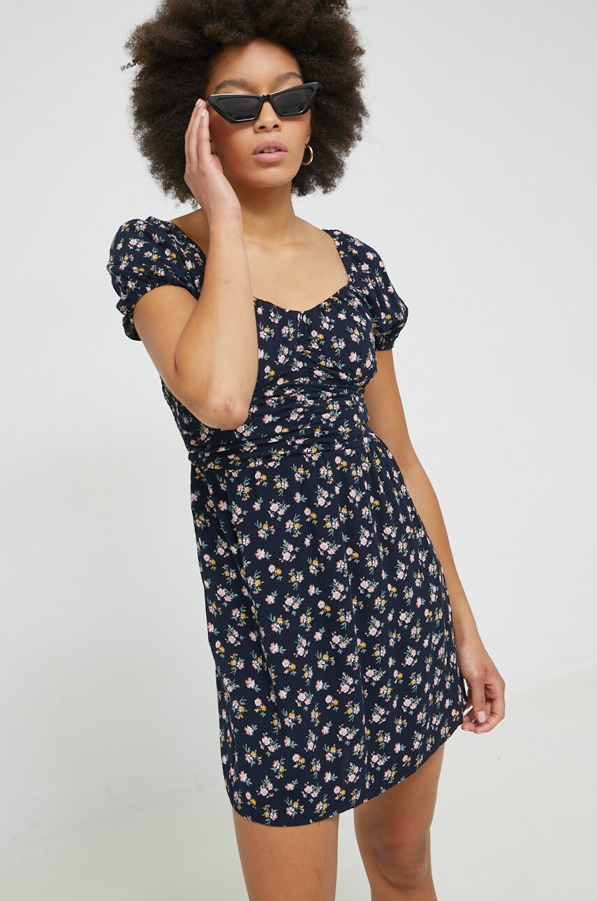 Hollister co. rochie culoarea albastru marin, mini, drept