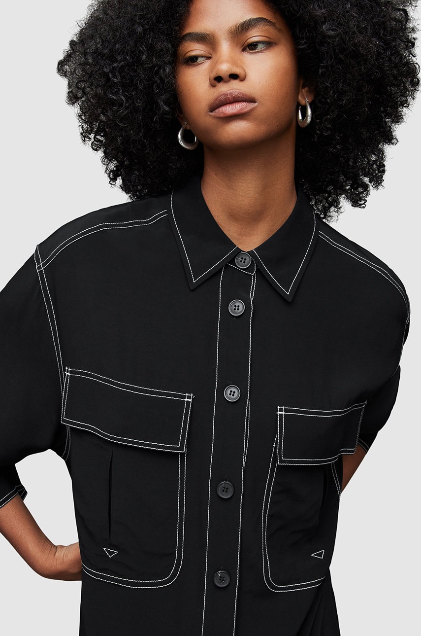

Платье AllSaints цвет чёрный mini прямое