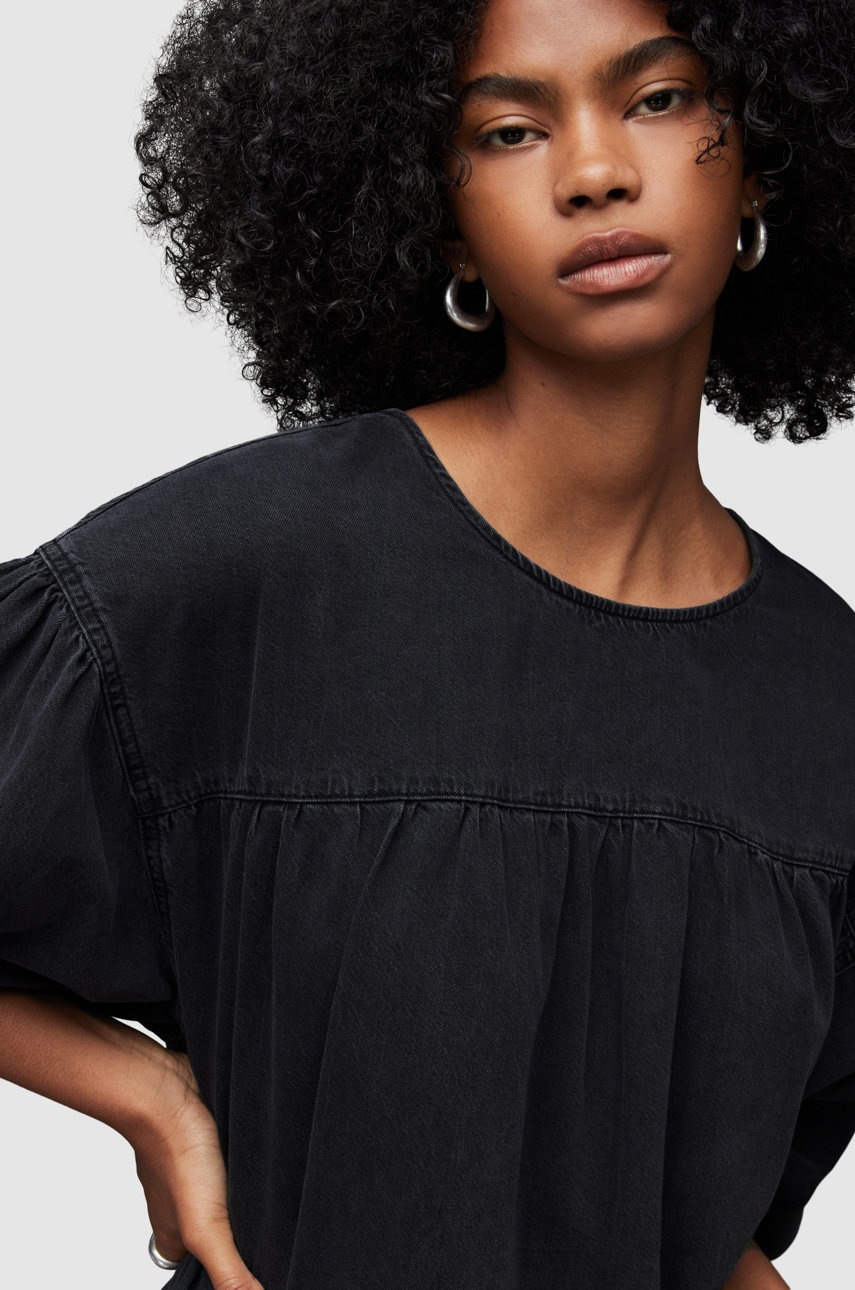 

Сукня AllSaints колір чорний mini oversize