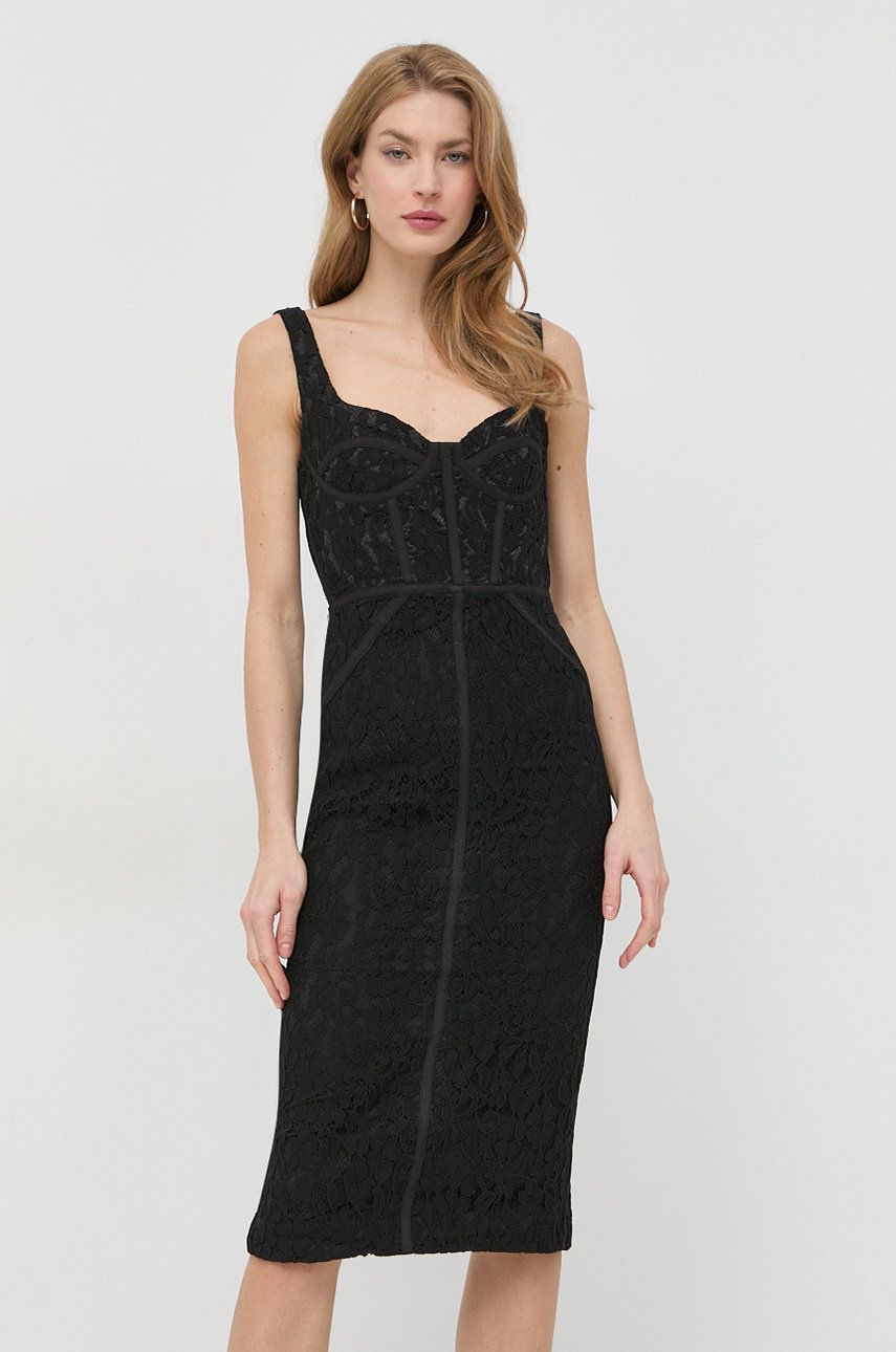 Bardot rochie culoarea negru, mini, mulata answear.ro imagine noua