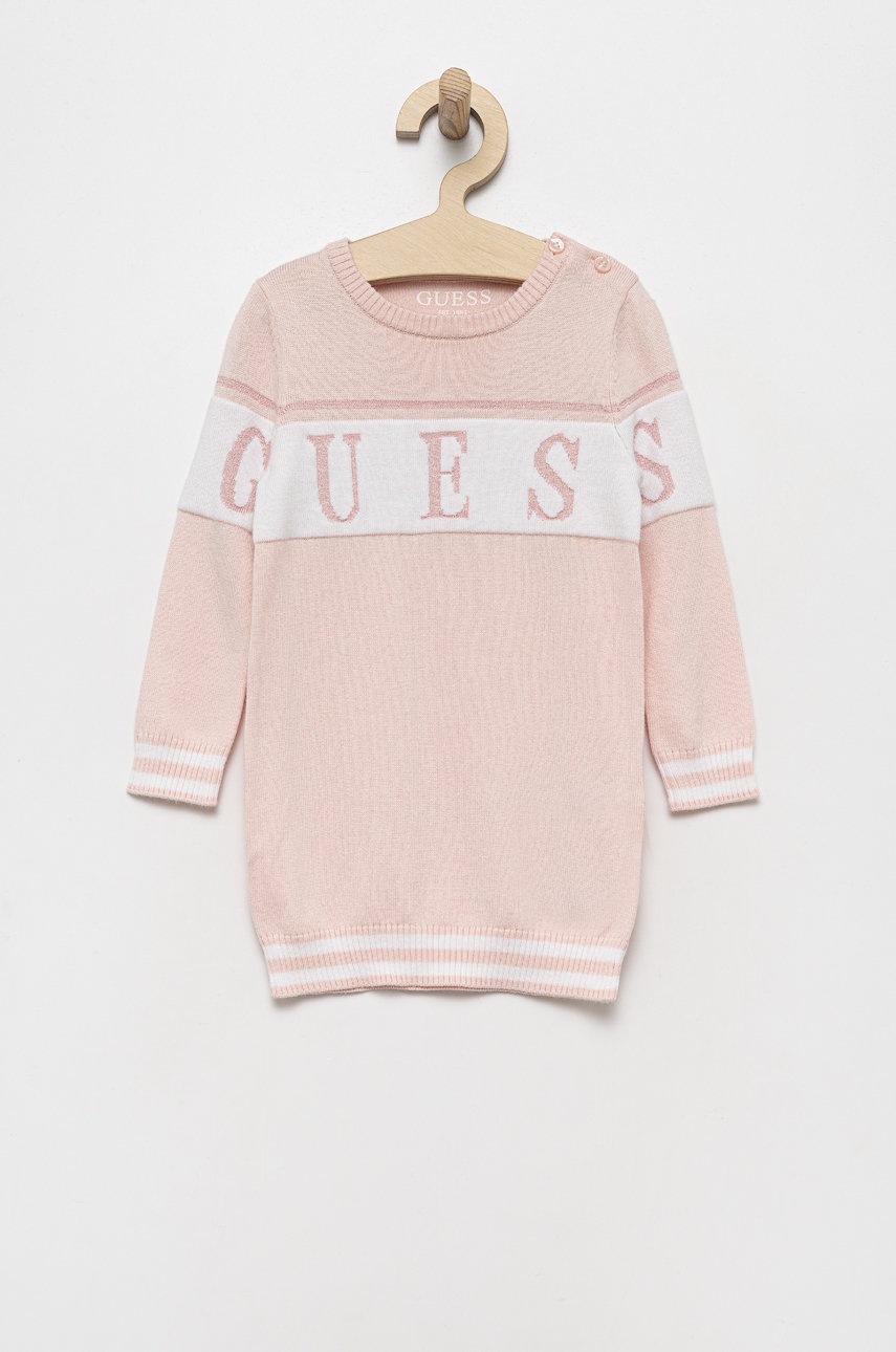 

Дитяча сукня Guess колір рожевий mini пряма