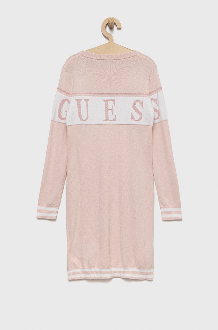 

Дитяча сукня Guess колір рожевий mini пряма