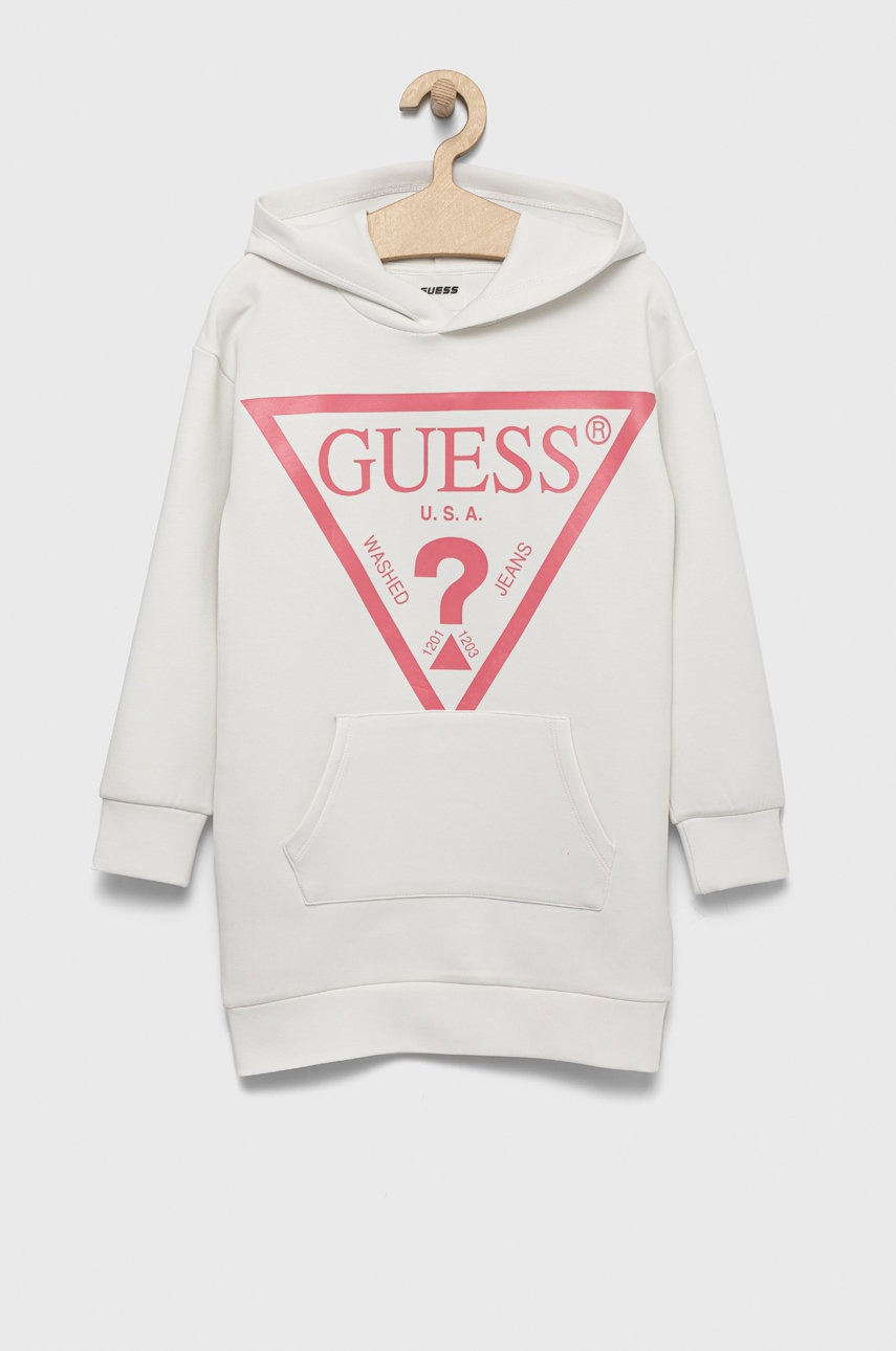 

Дитяча сукня Guess колір білий mini пряма
