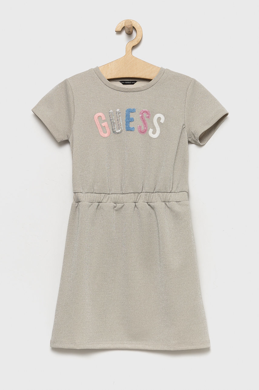 Детское платье Guess цвет серый midi прямое в Кропивницком Детское платье Guess цвет серый midi прямое в Кропивницком