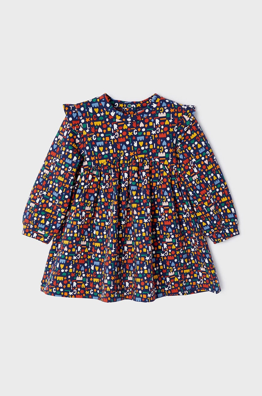 Детское платье Mayoral цвет синий mini расклешённое Детское платье Mayoral цвет синий mini расклешённое