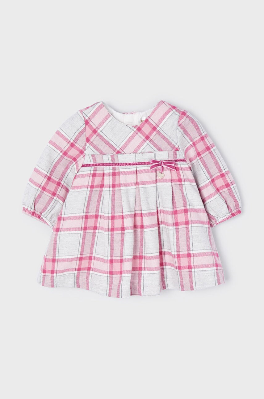 

Дитяча сукня Mayoral Newborn колір рожевий mini розкльошена