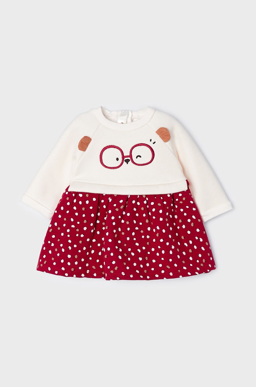 

Детское платье Mayoral Newborn цвет красный mini расклешённое