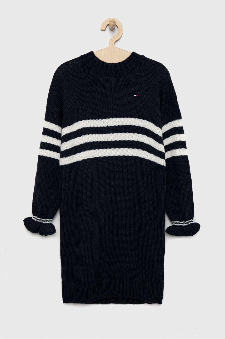 

Детское платье Tommy Hilfiger цвет синий midi прямое