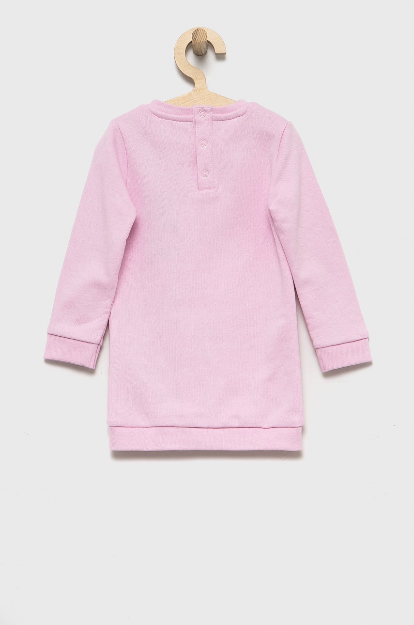 

Хлопковое детское платье Guess цвет розовый mini прямая