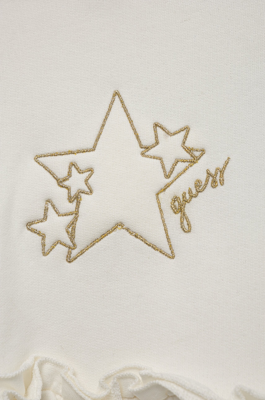 Хлопковое детское платье Guess цвет белый mini расклешённая