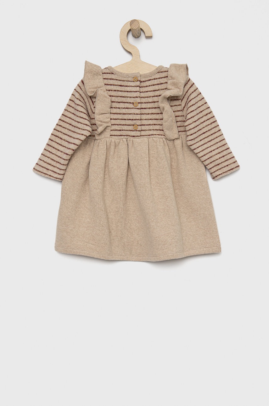 

Дитяча сукня United Colors of Benetton колір бежевий mini розкльошена