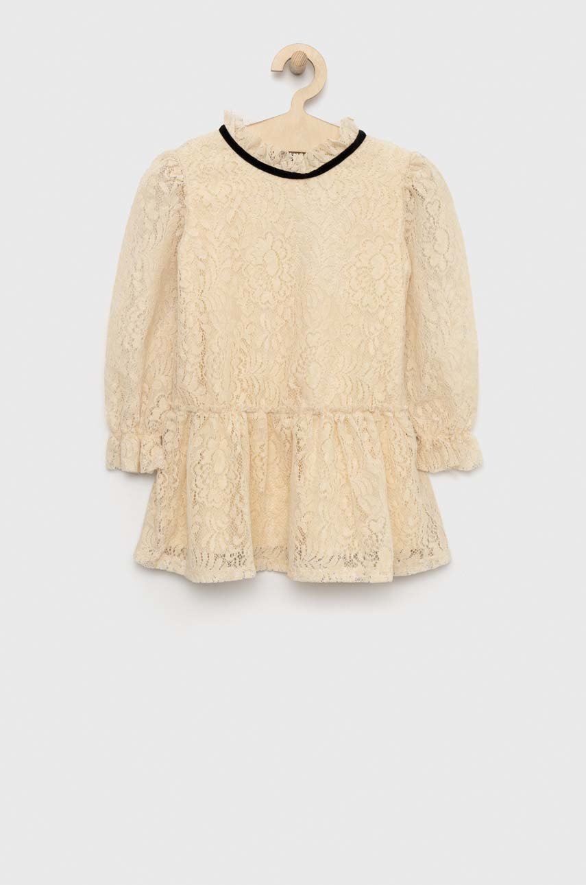 

Дитяча сукня Sisley колір бежевий mini розкльошена