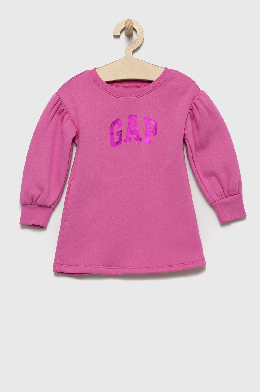 Gap rochie fete culoarea violet, mini, evazati